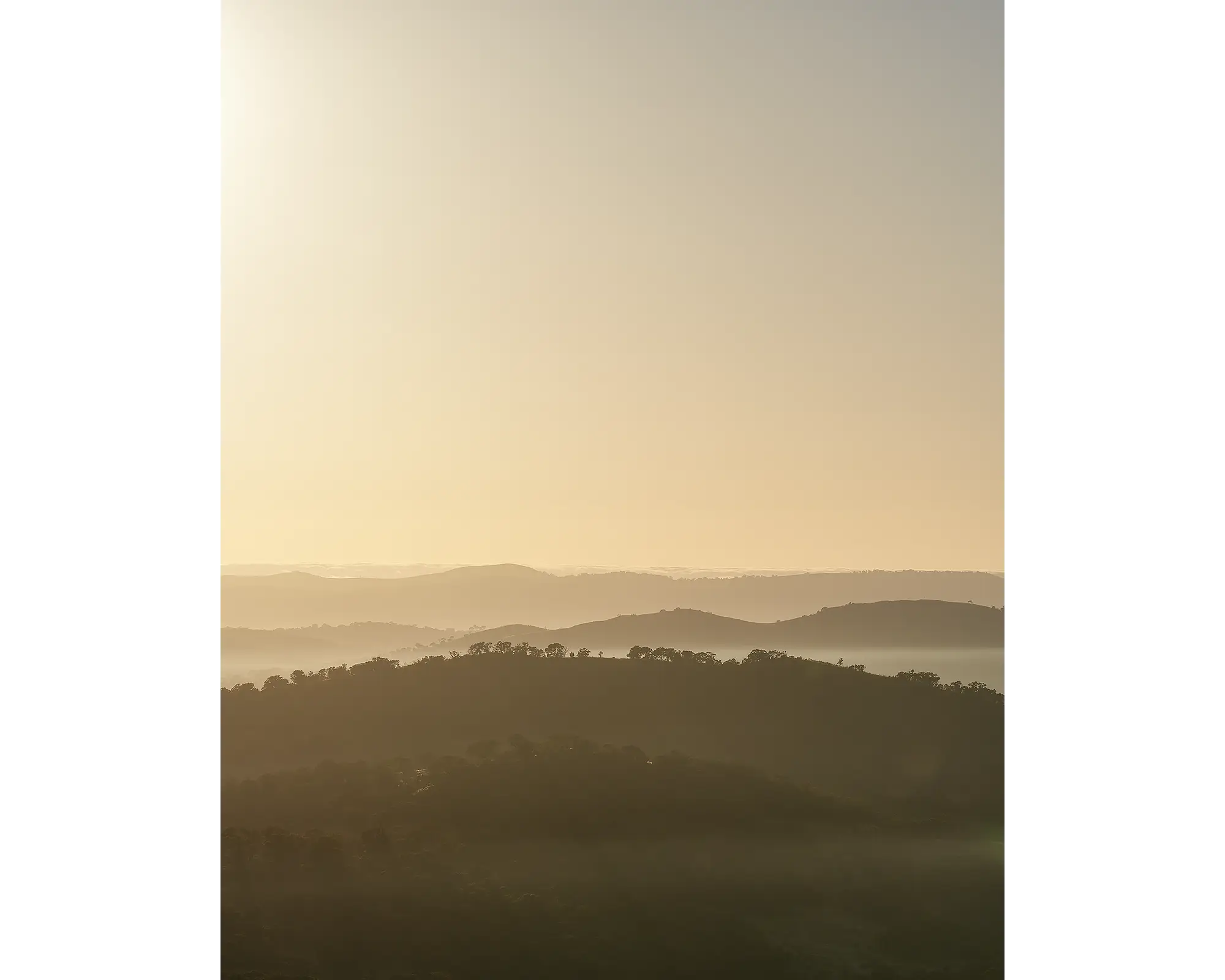 Wanniassa Wakes. Sunrise over Farrer Ridge and Mount Wanniassa, Canberra. 