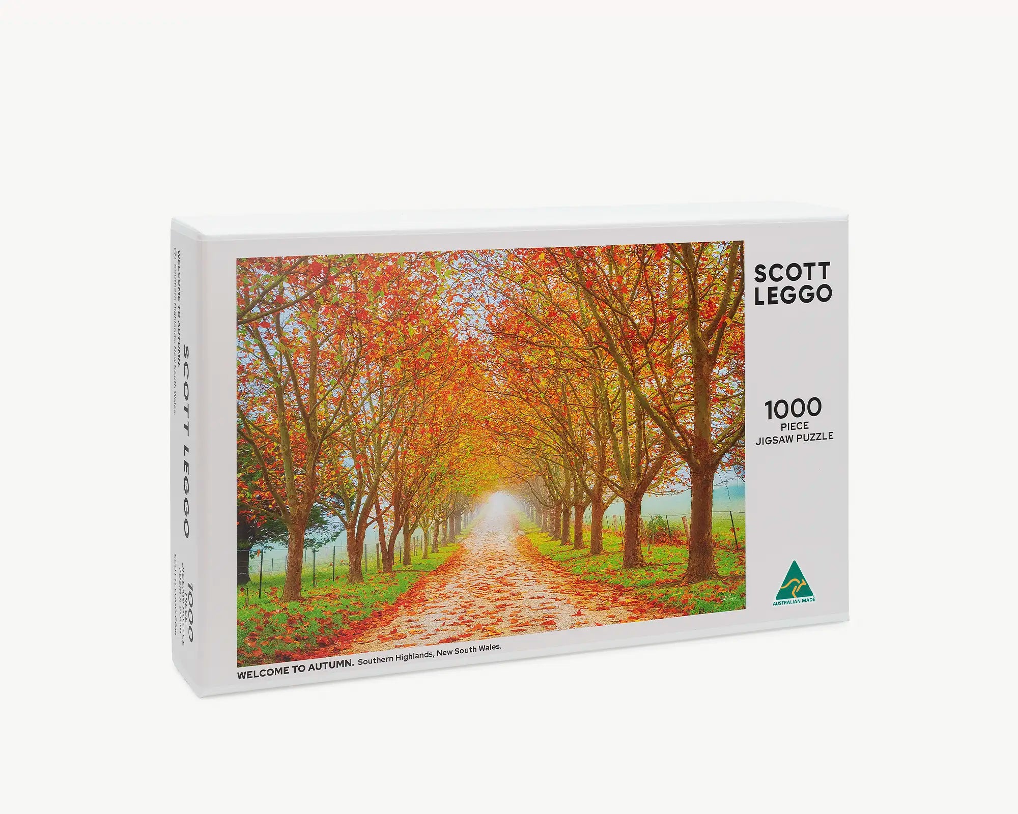 Welcome to Autumn. 1000 piece jigsaw puzzle – front of box.