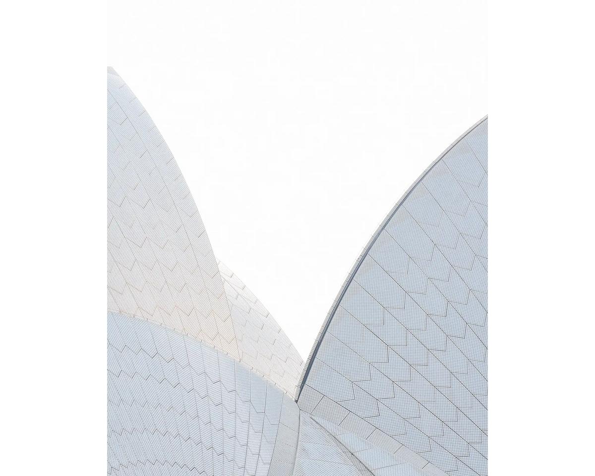 White On White. Sydney Opera House shells.