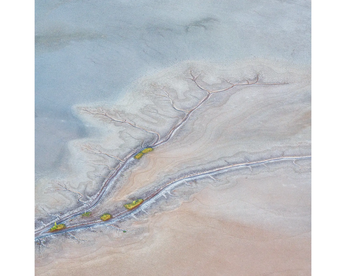 Tidal patterns in the King River viewed from above, the Kimberley, WA. 